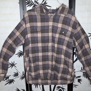 Goodfellow & Co Plaid Casual Button Down Shirt - Gray and Pink